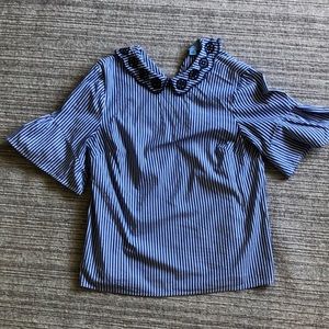 Collared Striped Blouse